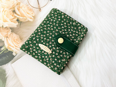 Green Floral Wallet - Handmade Fabric Wallet