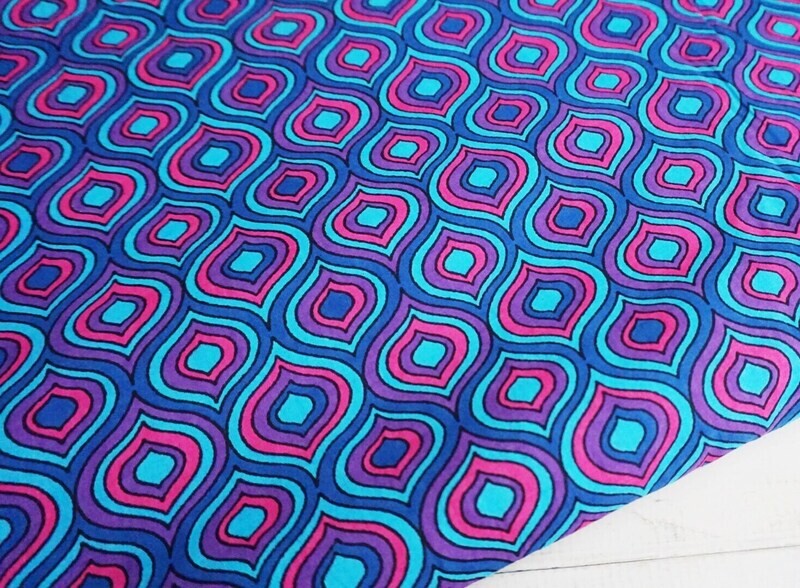 Blue Cotton Fabric, Hand Block Print Fabric, Indian Cotton Fabric, 44 Inches Wide
