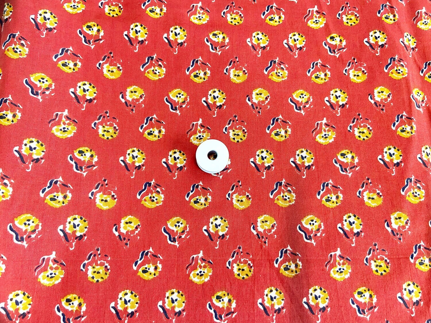 Brick Red Color Hand Block Print Cotton Dress Materials