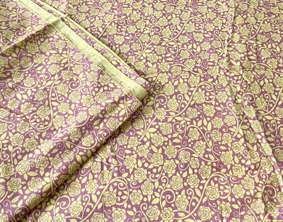 Small Roses Print Cotton Fabric, Fabric with Glitter, Small Floral, Dress Sewing Fabric, 44 Inch Wide, sold by half yard