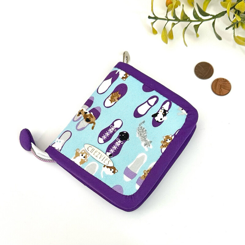 Barbie Shoes Theme Handmade Wallet - Blue Purple