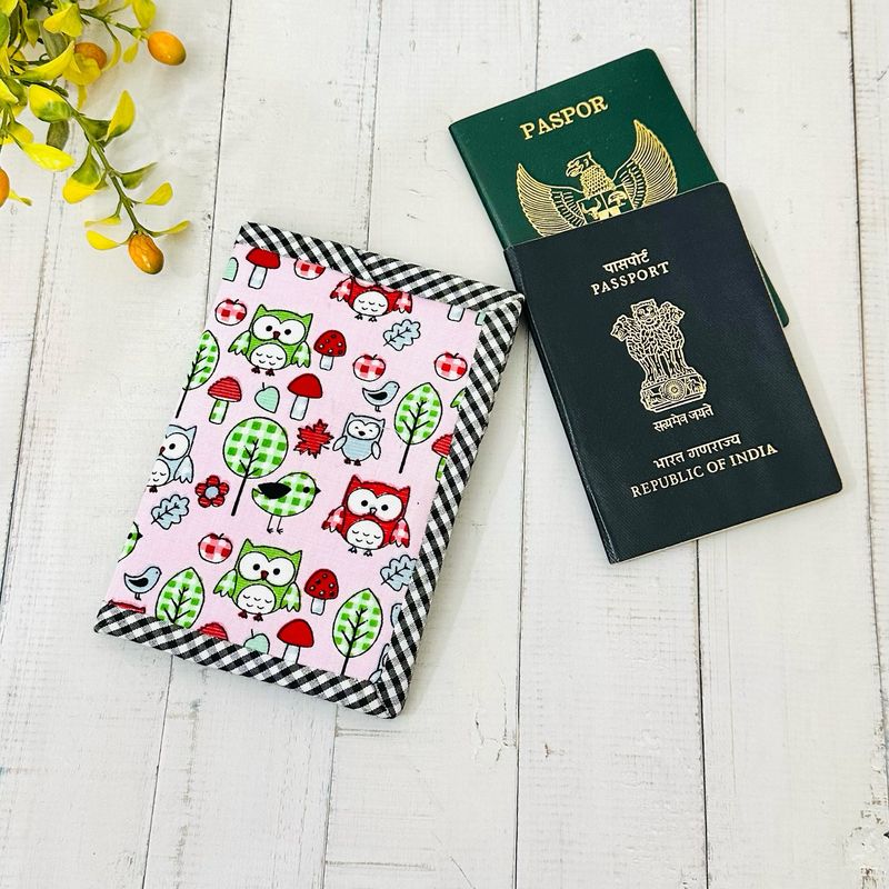 Pink Owl Passport Wallet
