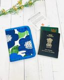 Floral Passport Cover - Blue