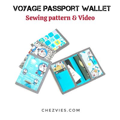Voyage Small Passport Wallet Pdf Sewing Pattern With Video Tutorial
