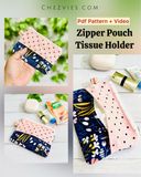 Mini Zipper Tissue Pouch Pdf Pattern (with Video)