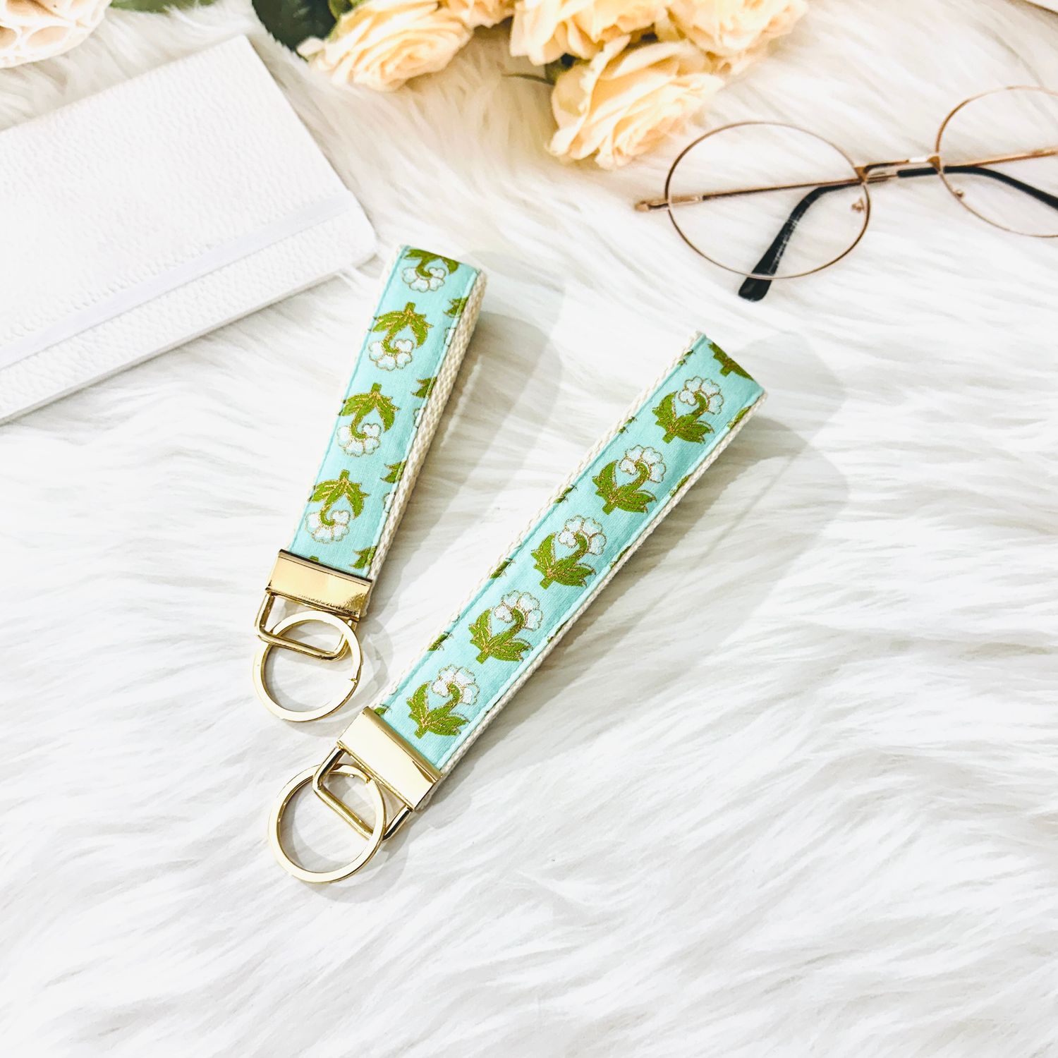 Floral Keychain Wristlet