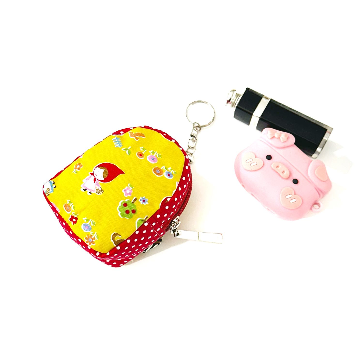 Yellow Red Mini Keychain Backpack - Red Riding Hood