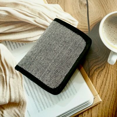Herringbone Tweed Wallet For Men