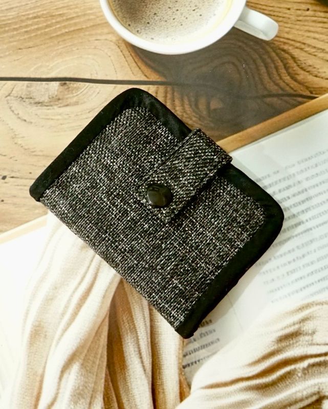 Black Jute Wallet For Men