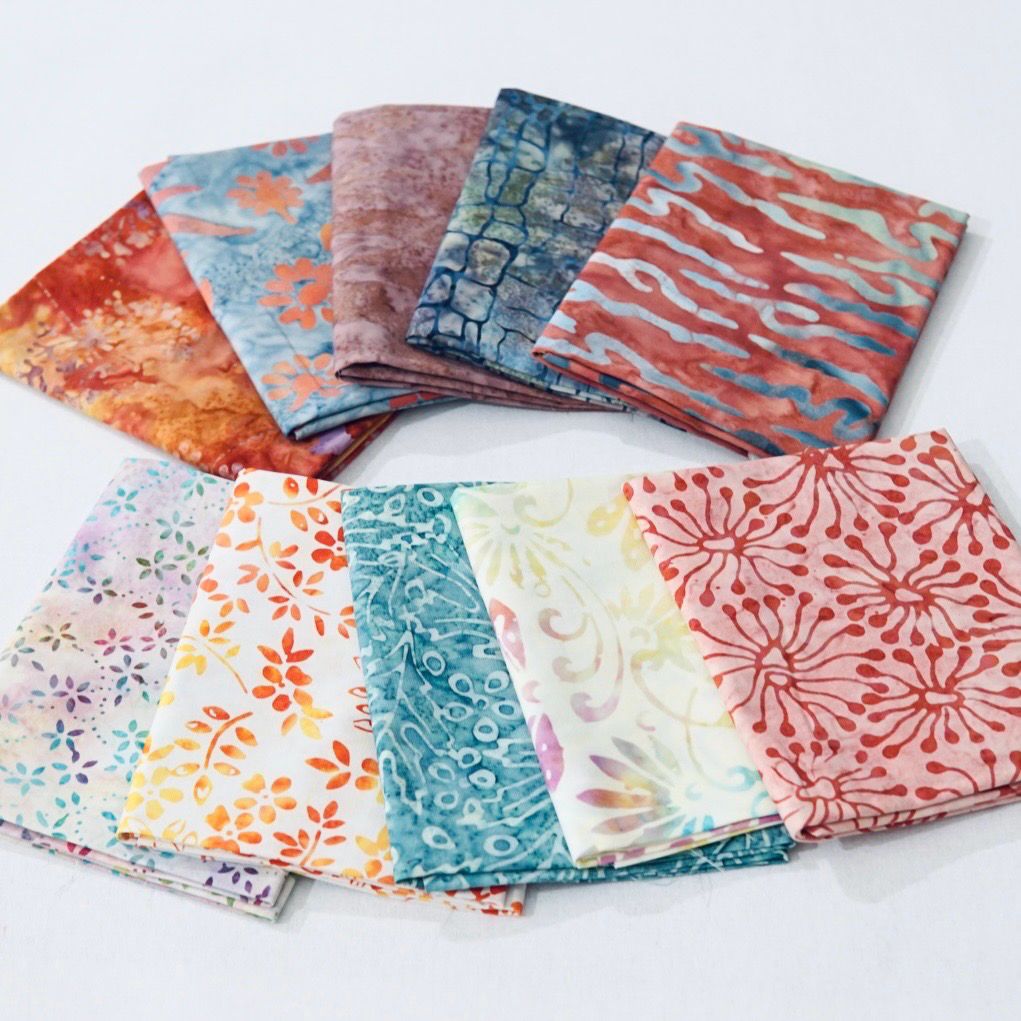 Bali Batik Fat Quarter Bundle - Autumn Bundle - Dark Or Light