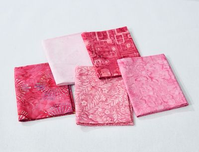 Pink Bali Batik Fat Quarter Bundle - Set Of 5