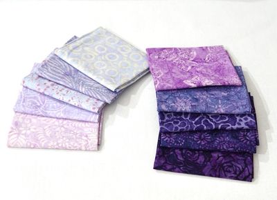 Purple Bali Batik Fat Quarter Bundle - Dark Or Light