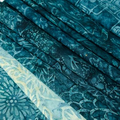Bali Batik Teal Shade - Fat Quarter Single