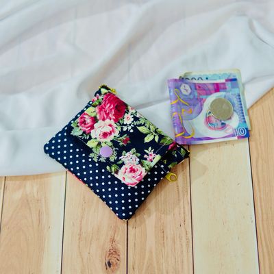Mini Wallet - Blue Floral