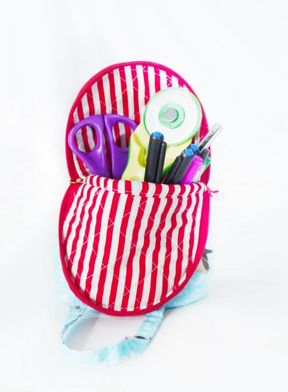 Cute Stand Up Zipper Pouch - Penguin Stripe