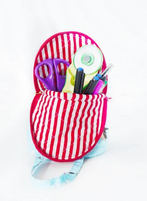 Cute Stand Up Zipper Pouch - Penguin Stripe