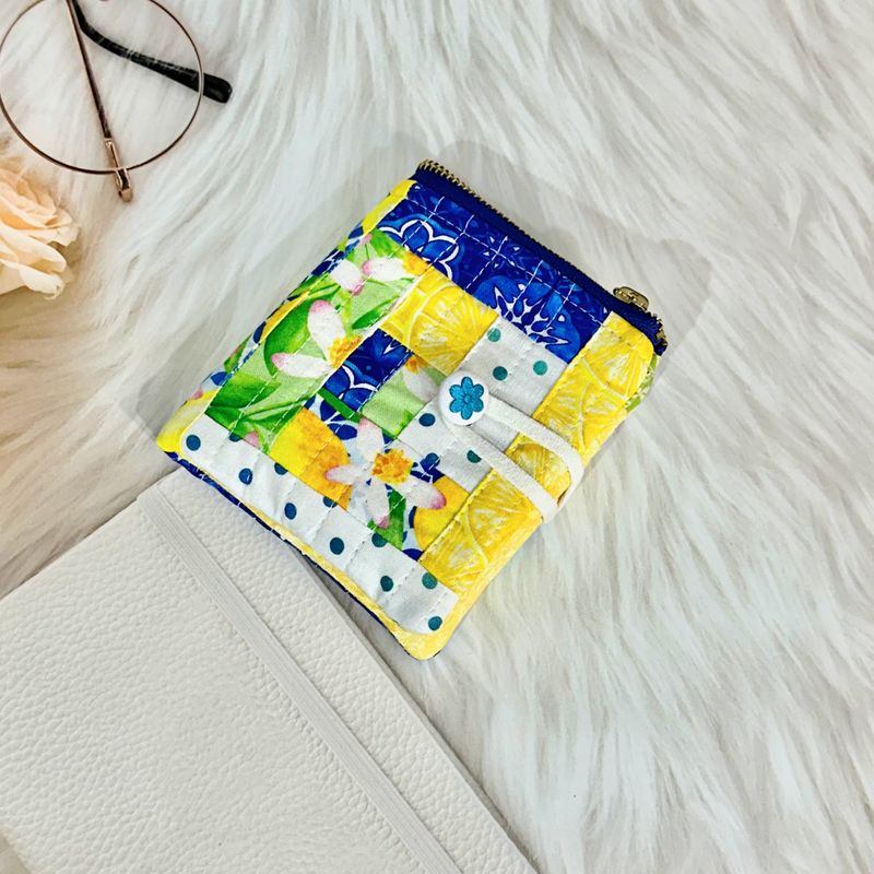 Retro Patchwork Wallet - Small Bifold Card Holder Wallet