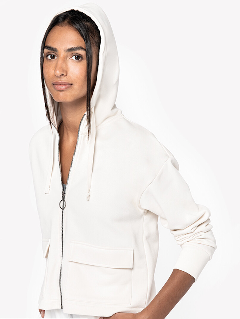 Ladies Full Zip Hooded Sweatshirt