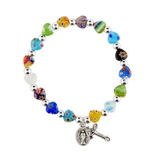 Colorful Heart Miraculous Medal