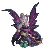 Fairy Night Fairy with Black Cat
