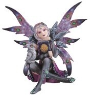 Fairy Purple Reading with Owl