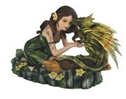 Fairy Green with Baby Dragon