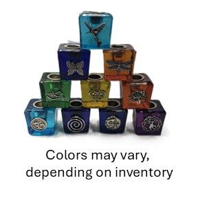 Glass Mini-Candle Holders w/ Pendants