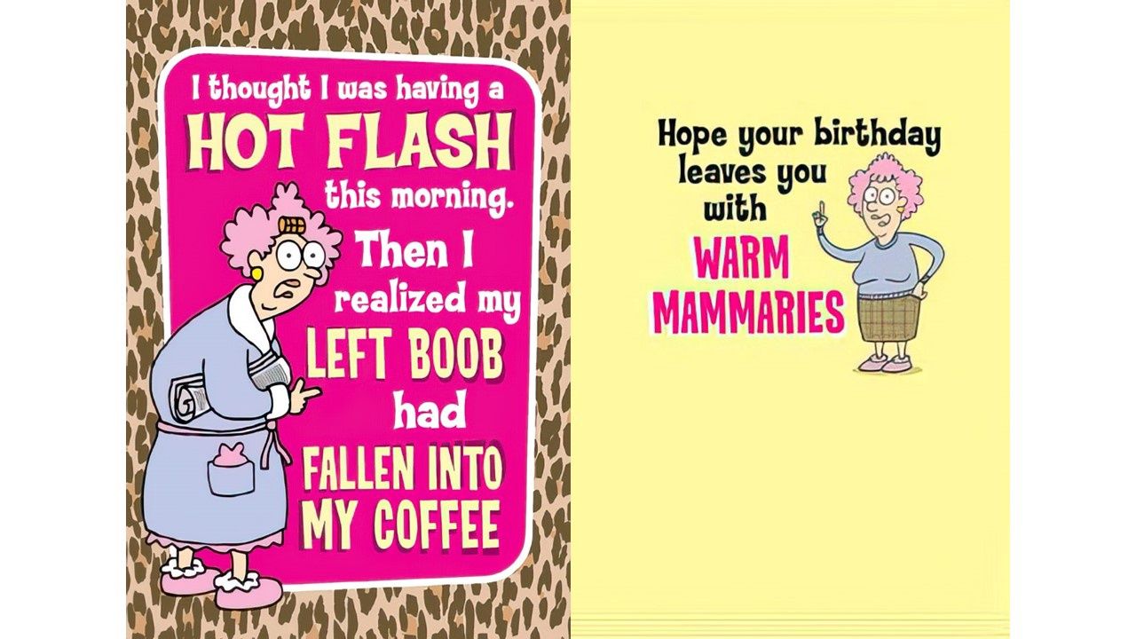 Birthday Card Left Boob