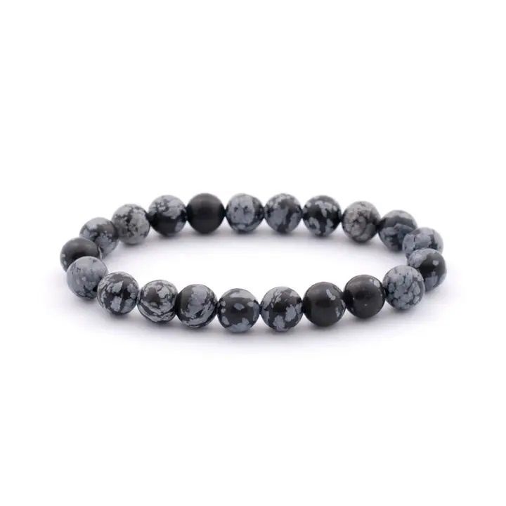 Snowflake Obsidian Bracelet
