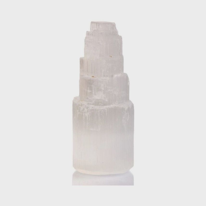 Selenite Tower  3.75&quot; height x 1.5&quot; diameter