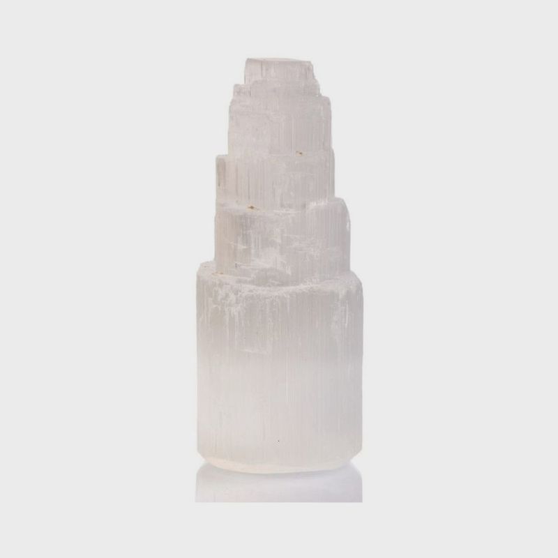 Selenite Tower  3.75&quot; height x 1.5&quot; diameter