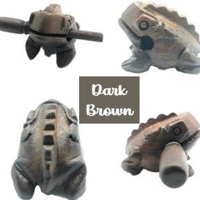 Croaking Frog 1.5&quot; Dark Brown