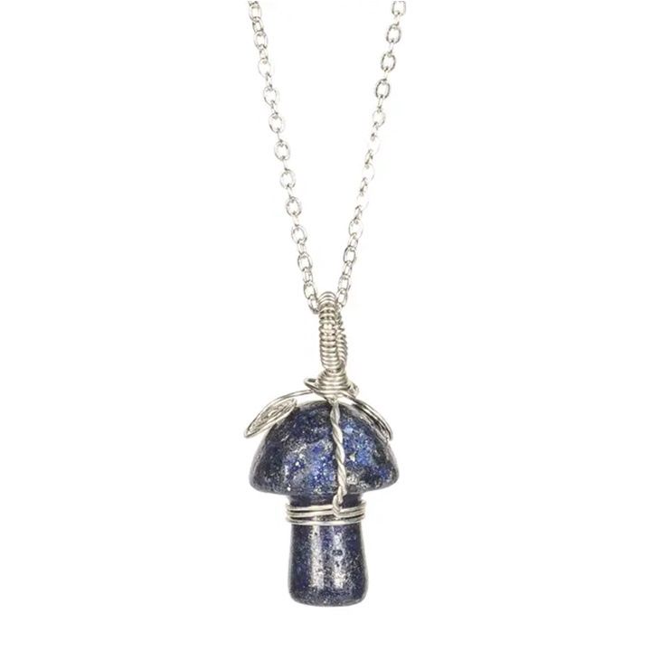 Lapis Mushroom Necklace