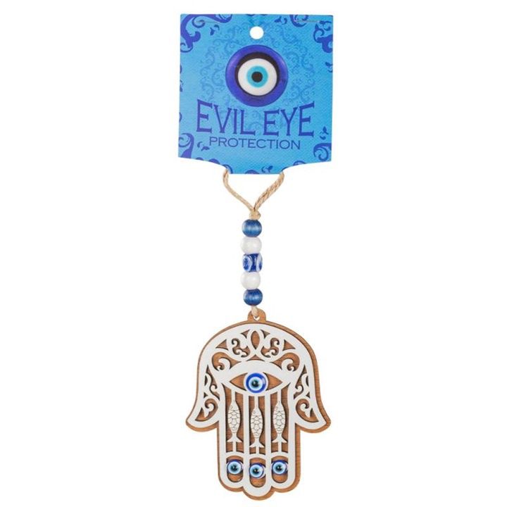 Wood Hanger Hamsa Hand