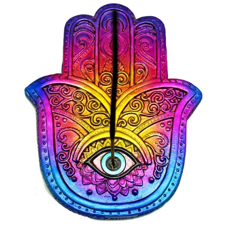 Hamsa Hand Colorful Flat Burner z