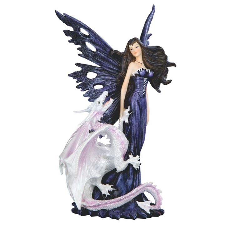 Fairy Blue &amp; Pearl White Dragon Standing