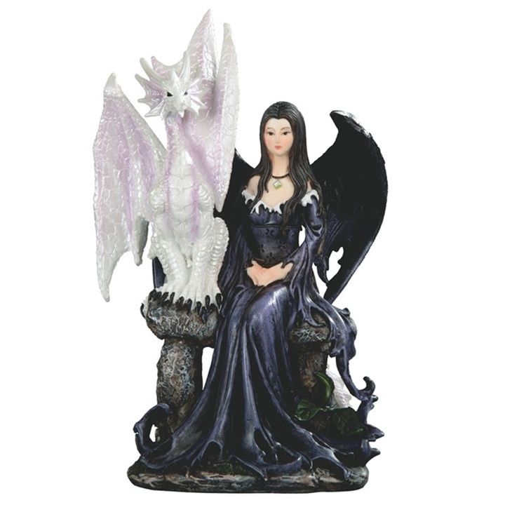 Fairy Blue &amp; Pearl White Dragon Sitting