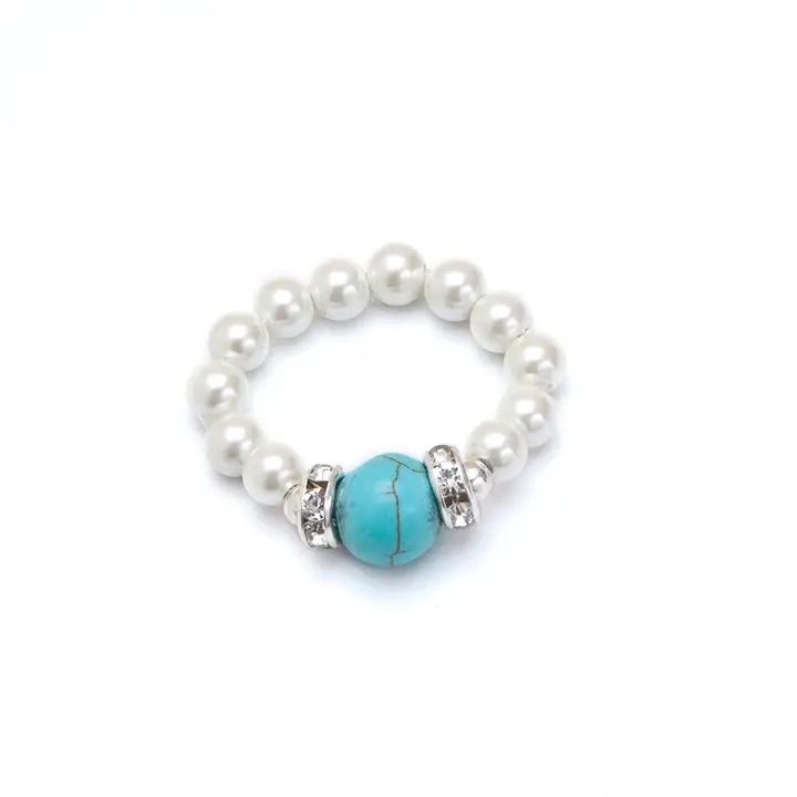 Turquoise and White Magnetic, Size: Small