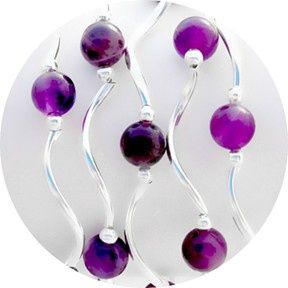 Natural Premium Stone Stackable Bracelets, Stone: Amethyst
