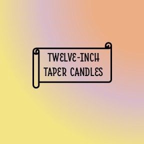Twelve-Inch Taper Non Drip Candles