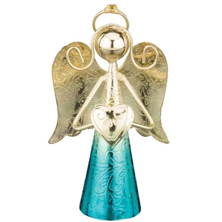 Angel Bells Gold, Color: Blue, Size: 04 Inch