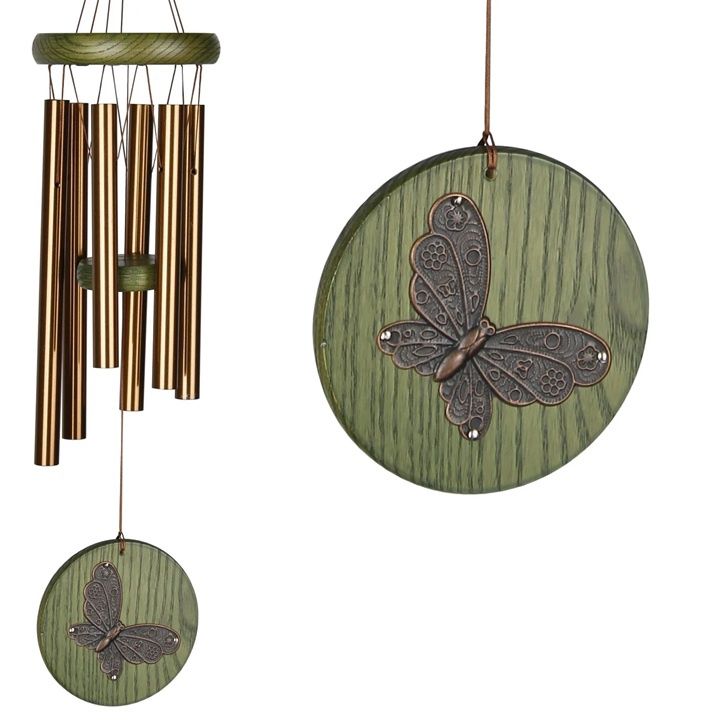 Habitats Chime Green Butterfly