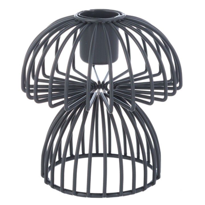 Taper Holder Wire Muchroom, Color: Grey