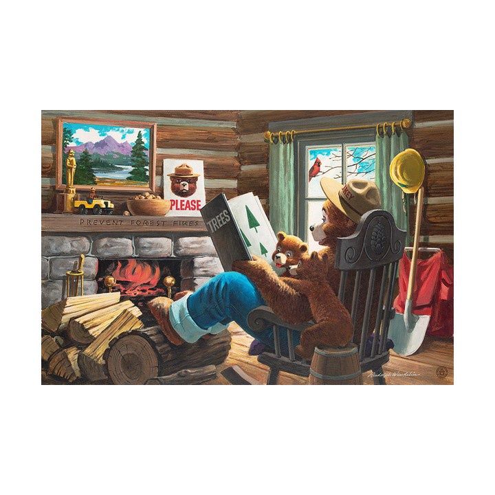 PC Smokey Bear Reading to Cubs