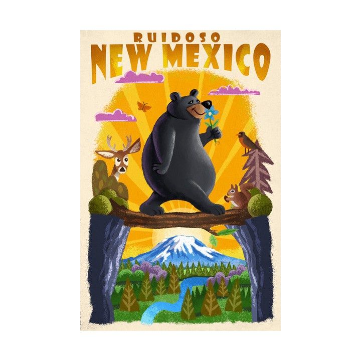 PC Black Bear on Log Bridge