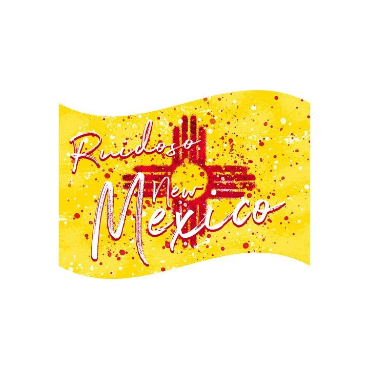 PC New Mexico State Flag Abstract Watercolor