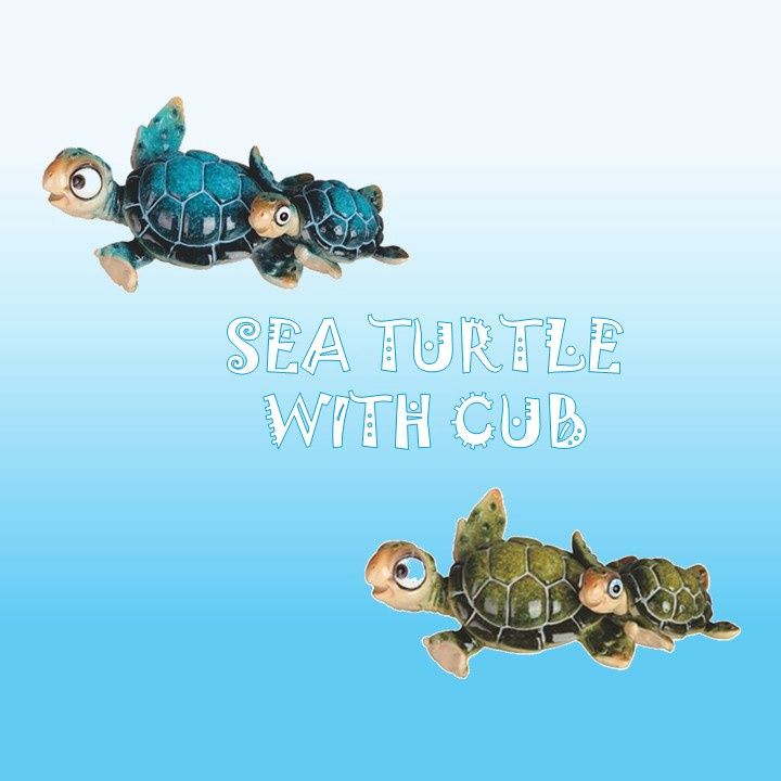 Sea Turtle with Cub