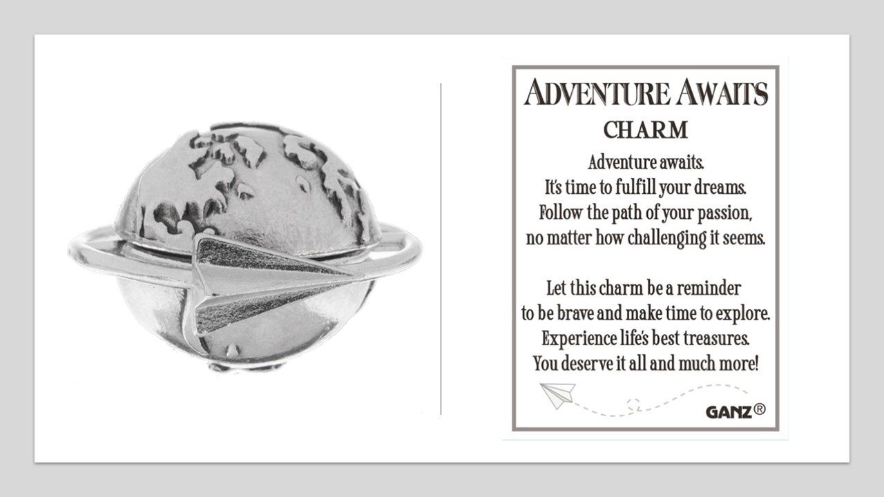 Basket Charms, Name: Adventure Awaits z