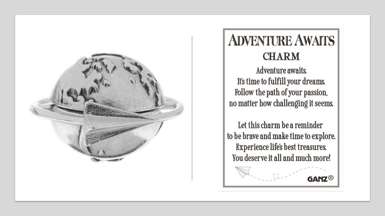 Basket Charms, Name: Adventure Awaits z