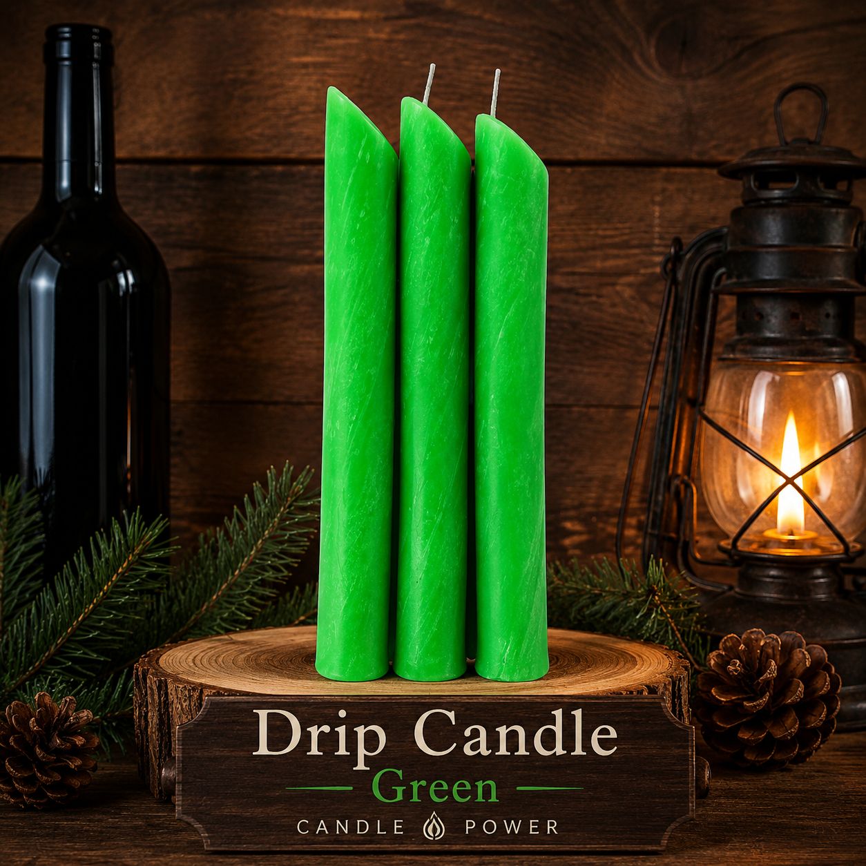 Drip Candle Green